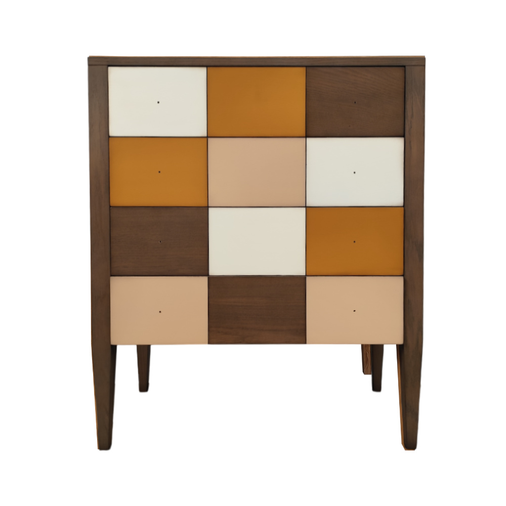 BATEL Multicolore 752 petite commode 4 tiroirs bois français