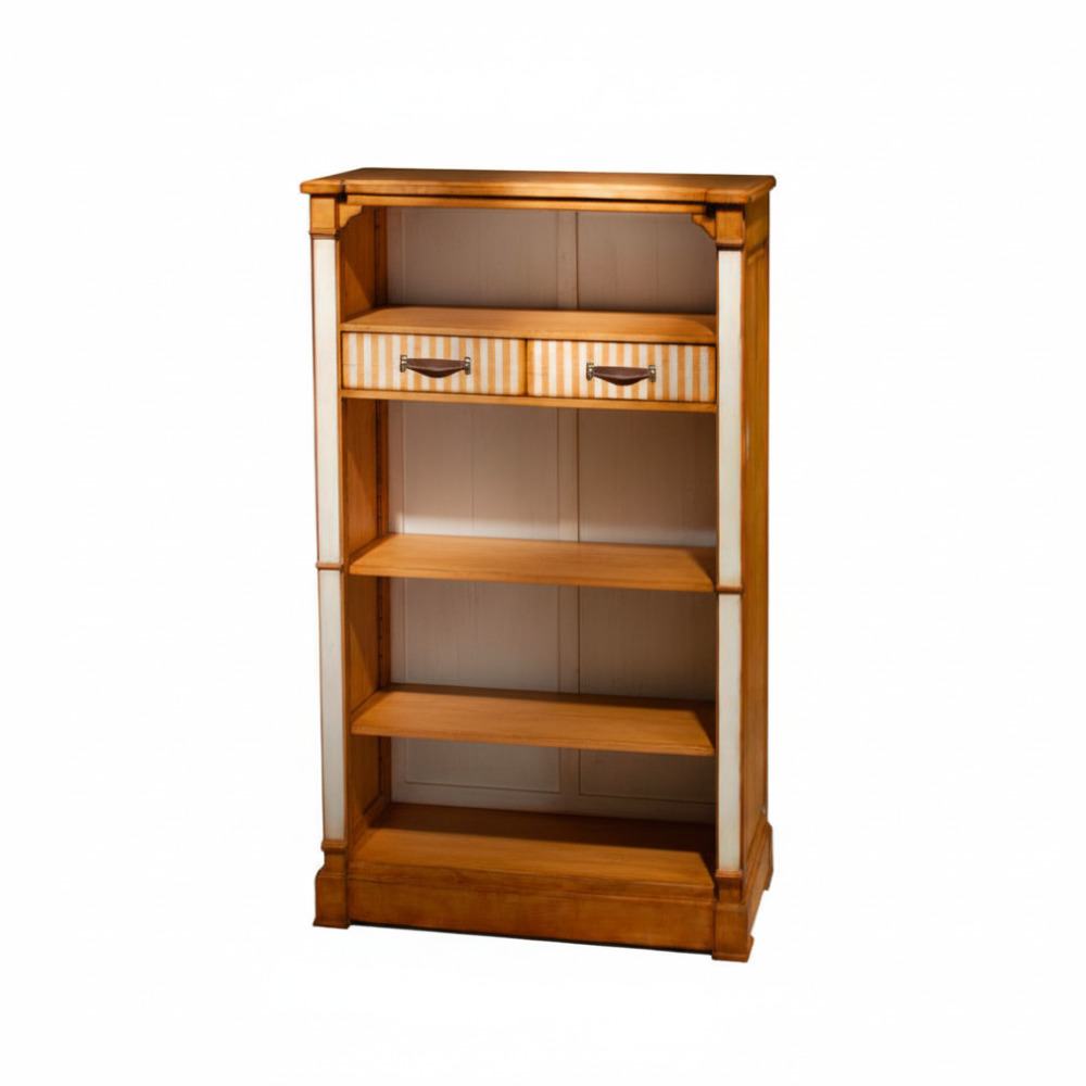 BATEL HP44 bibliothèque bois ouverte 98 cm 2 tiroirs