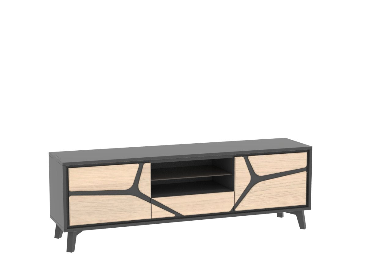 Ateliers de Langres NEO meuble TV 2 portes 1 tiroir 1 niche