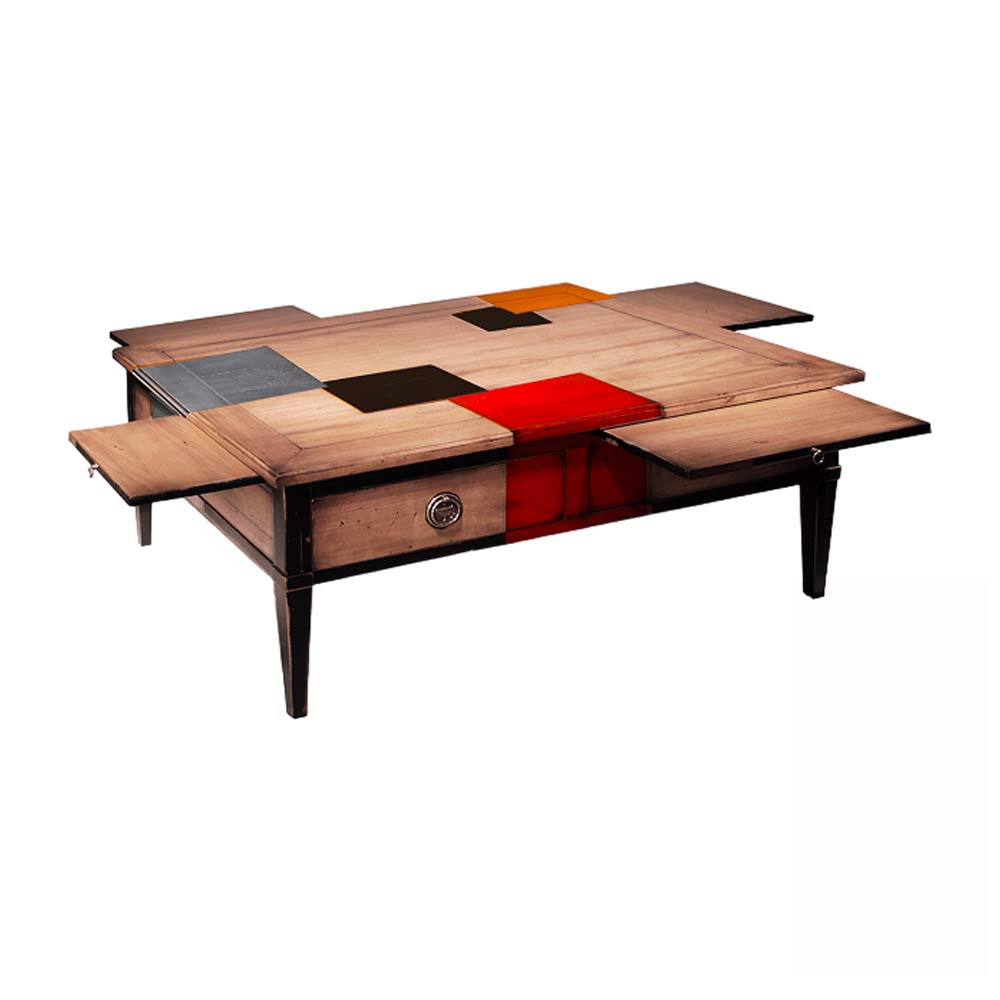 BATEL Trianon 658 grande table basse 120x90 4 tiroirs