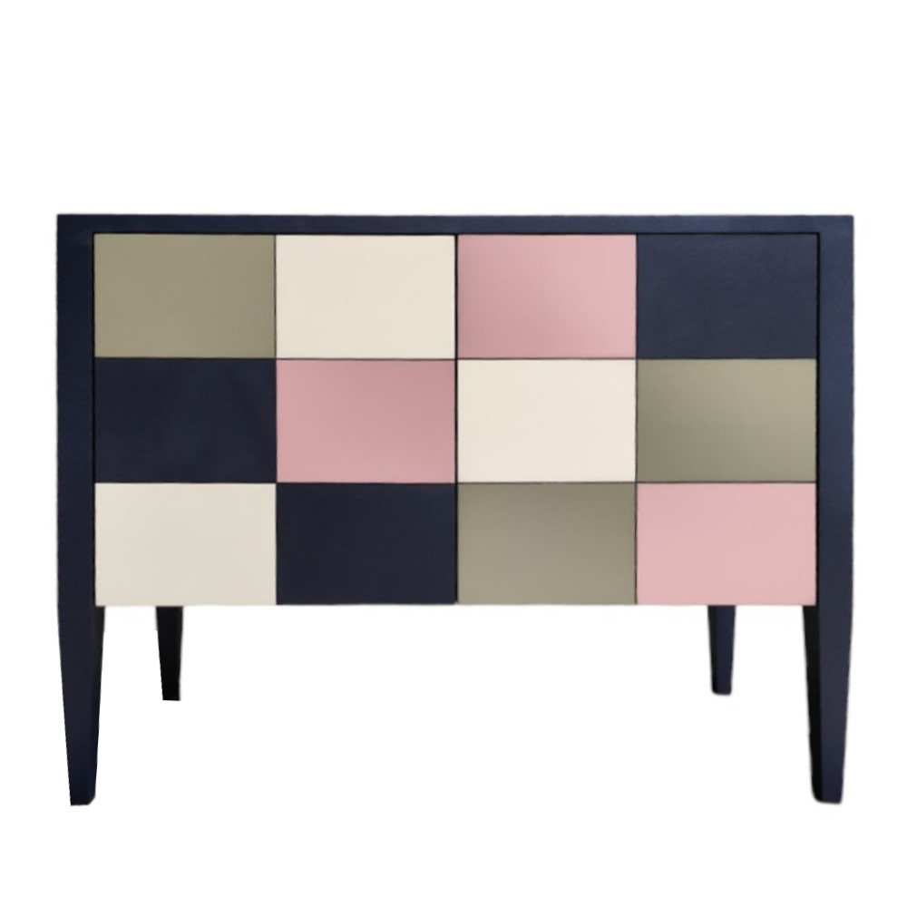 BATEL Multicolore 757P commode basse 2 portes 100 cm